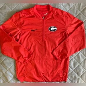 Georgia Bulldogs Nike 1/4 Zip Pullover Mens Medium Storm Fit Vented Long Sleeve